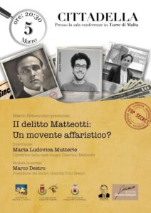 Cittadella, Marco Pettenuzzo presenta il suo libro su Matteotti