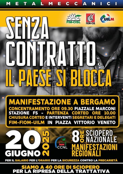 Bergamo, Rifondazione il 20 in piazza con i metalmeccanici