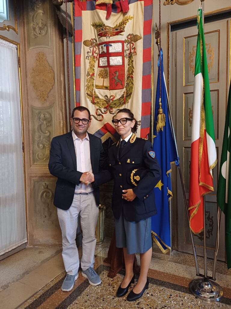 Mantova, il presidente Bottani ha ricevuto a Palazzo di Bagno il nuovo comandante Polstrada