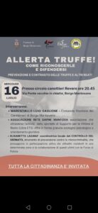 Borgo Mantovano, serata contro le truffe con Acdv