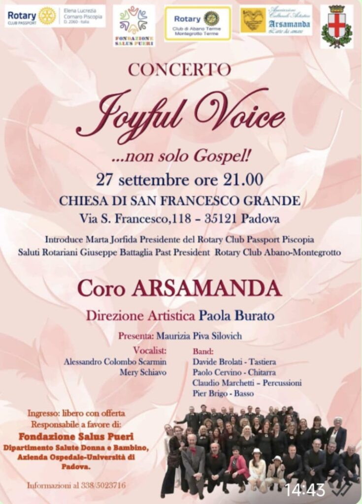 locandina concerto rotary ospedale pediatrico veneto